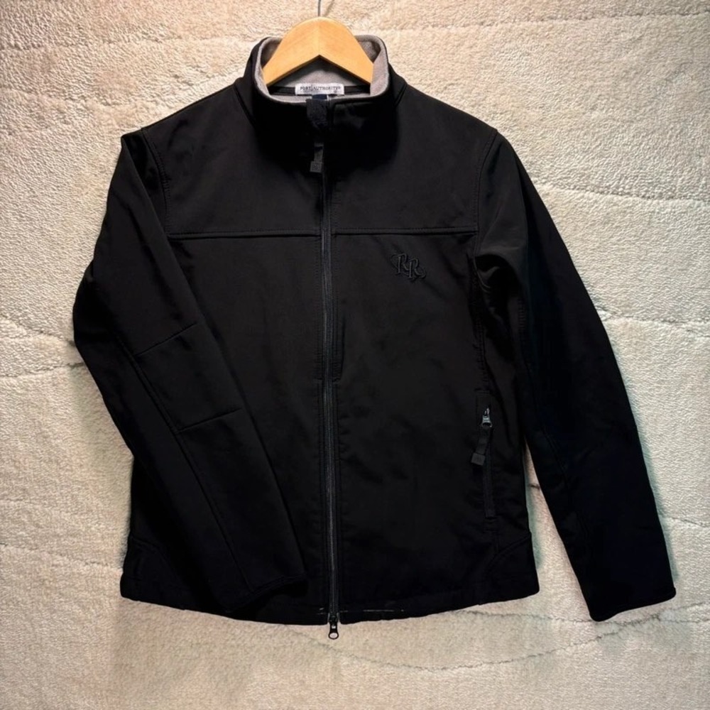 Port Authority Black Soft Shell Jacket Women's Medium M Fleece Lined (V6-04)*